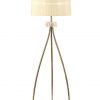 Mantra M4638AB Loewe 3 Light Floor Light With Shade In Antique Brass