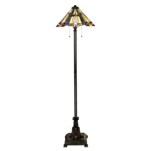 QZ/INGLENOOK/FL Inglenook Tiffany Bronze Floor Lamp