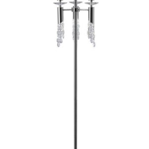 Mantra M3869 Tiffany 3+3 Light Floor Light In Chrome With White Shade
