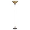 QZ/KAMI/UL Kami Tiffany Bronze Uplighter Floor Lamp