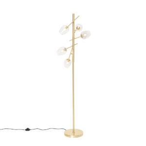 Classic floor lamp gold with glass – Elien