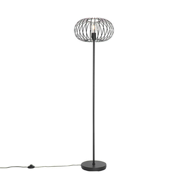 Design floor lamp black - Johanna