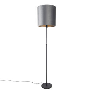 Floor lamp black shade gray 40 cm adjustable – Parte