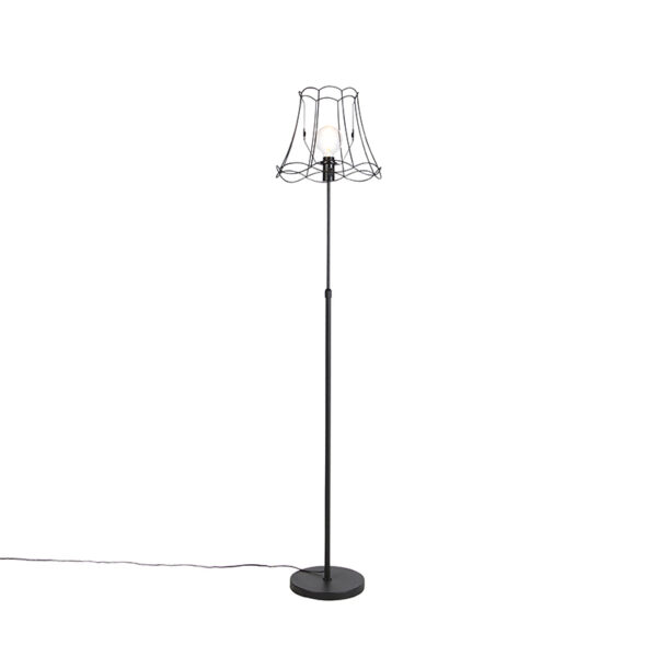 Floor lamp black with Granny Frame 35 cm adjustable - Parte