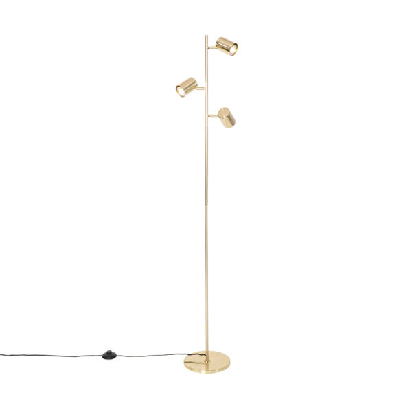 Modern brass floor lamp 3-lights - Jeana
