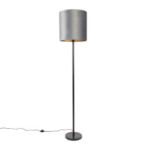 Modern floor lamp black shade gray 40 cm – Simplo
