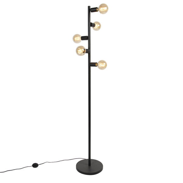 Scandinavian Floor Lamp 5 Black - Facil Tube