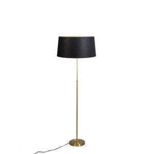 Floor Lamp Gold/Brass with 45cm Black Shade – Parte