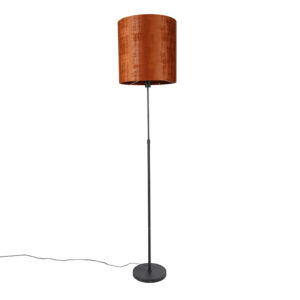 Floor lamp black shade red 40 cm adjustable – Parte