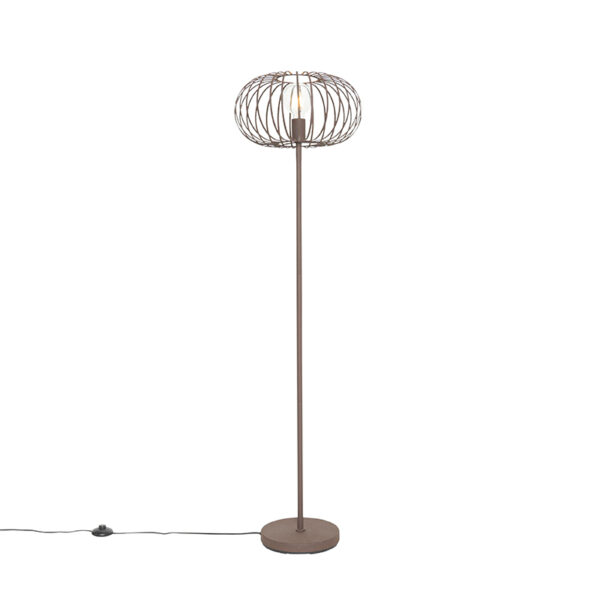 Design floor lamp rust brown - Johanna