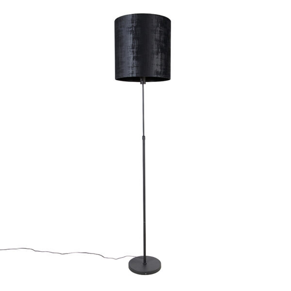 Floor lamp black shade black 40 cm adjustable - Parte