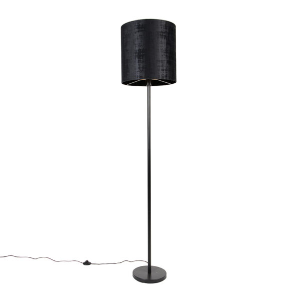Modern floor lamp black shade black 40 cm - Simplo
