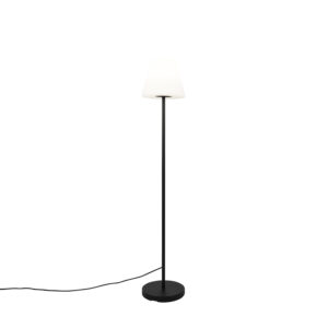 Smart modern outdoor floor lamp black shade white incl. Wifi A60 – Virginia