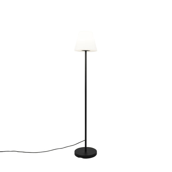 Smart modern outdoor floor lamp black shade white incl. Wifi A60 - Virginia