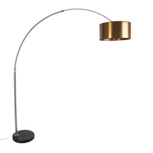 Arc Lamp Steel Shade Copper 50 cm – XXL