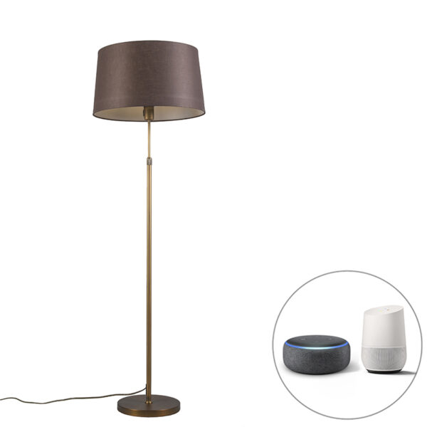Smart floor lamp bronze with brown shade 45 cm incl. Wifi A60 - Parte