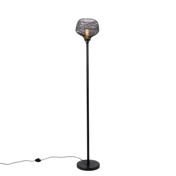 Design floor lamp black 26 cm - Sarella