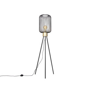 Design floor lamp black with gold – Mayelle