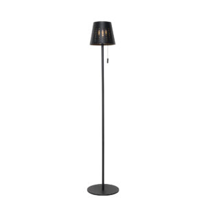 Outdoor floor lamp black incl. LED 3-step dimmable on solar – Ferre