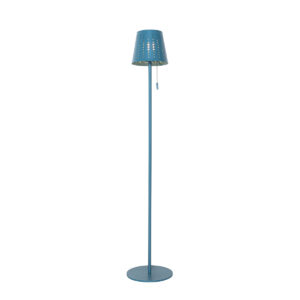 Outdoor floor lamp blue incl. LED 3-step dimmable on solar – Ferre