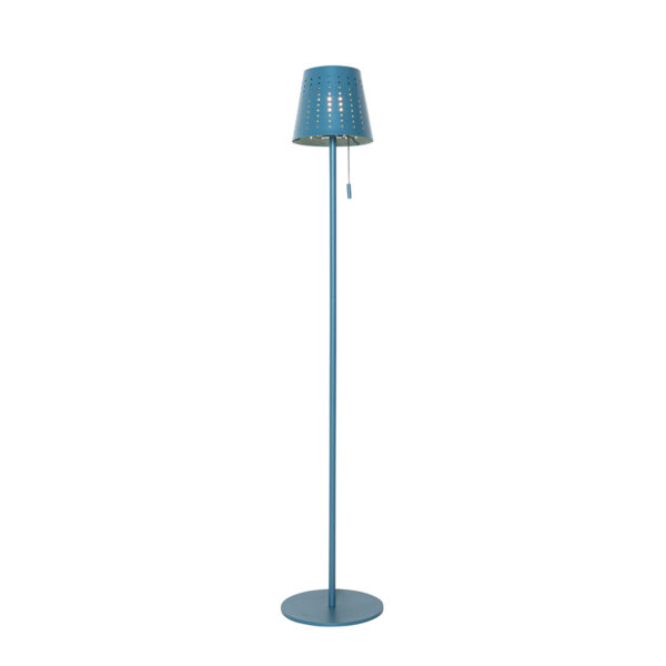 Outdoor floor lamp blue incl. LED 3-step dimmable on solar - Ferre