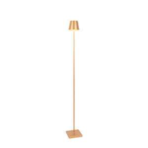 Outdoor floor lamp gold incl. LED with touch dimmer rechargeable – Jackson