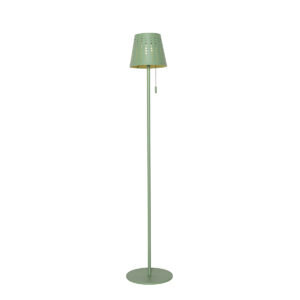 Outdoor floor lamp green incl. LED 3-step dimmable on solar – Ferre