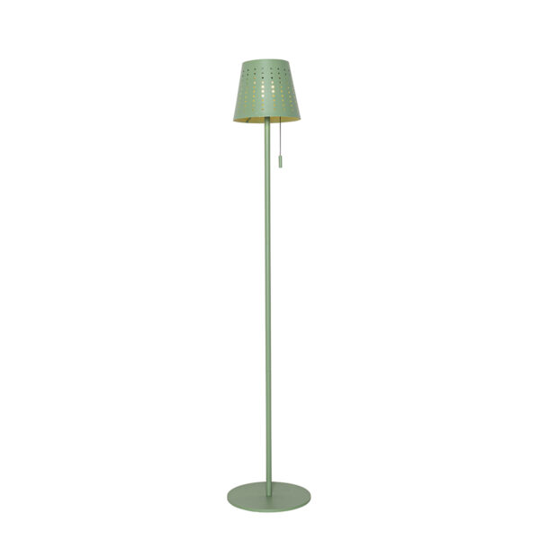 Outdoor floor lamp green incl. LED 3-step dimmable on solar - Ferre