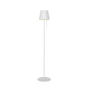 Outdoor floor lamp white incl. LED 3-step dimmable on solar – Ferre