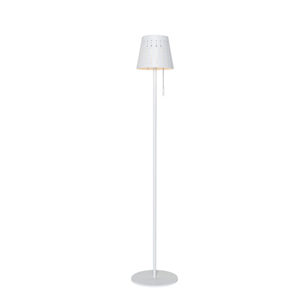 Outdoor floor lamp white incl. LED 3-step dimmable on solar - Ferre