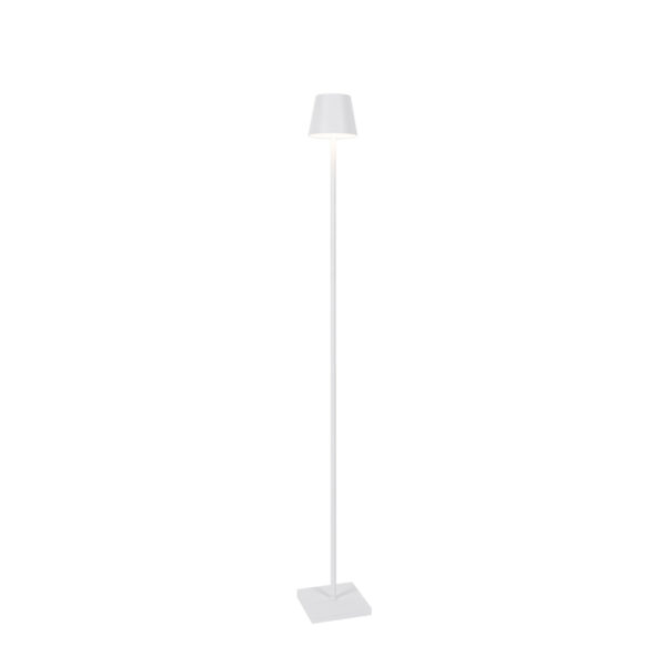 Outdoor floor lamp white incl. LED and rechargeable dimmer - Jackson