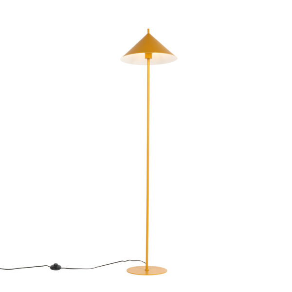 Design floor lamp yellow - Triangolo
