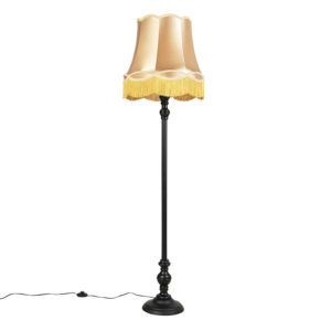 Floor Lamp Black with Gold Granny Shade – Classico