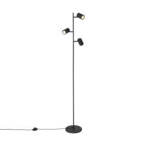 Modern floor lamp black 3-light – Jeana