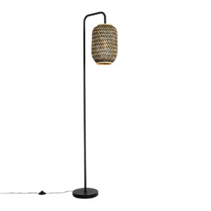 Oriental floor lamp bamboo with black – Yvonne