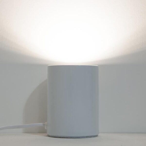 Small Modern White LED Floor / Table Lamp Uplighter