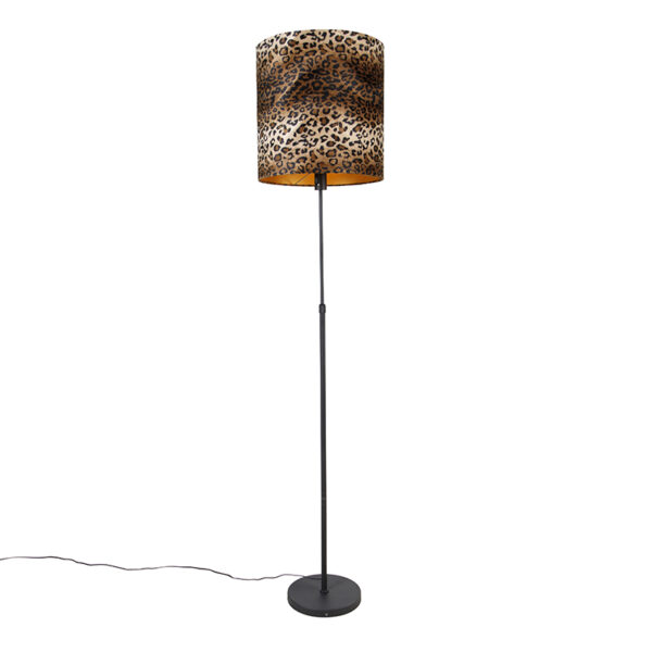 Floor lamp black shade leopard design 40 cm - Parte
