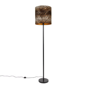 Floor lamp black shade leopard design 40 cm – Simplo
