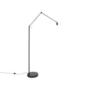 Modern floor lamp black adjustable – Editor