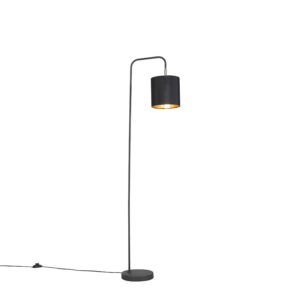 Smart floor lamp black incl. WiFi A60 light source – Lofty