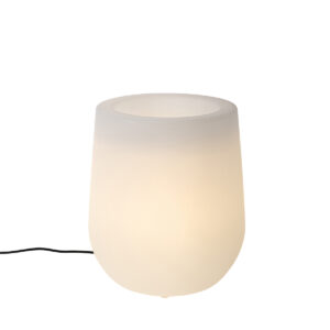 Outdoor floor lamp flowerpot white incl. LED IP44 – Flowerpot