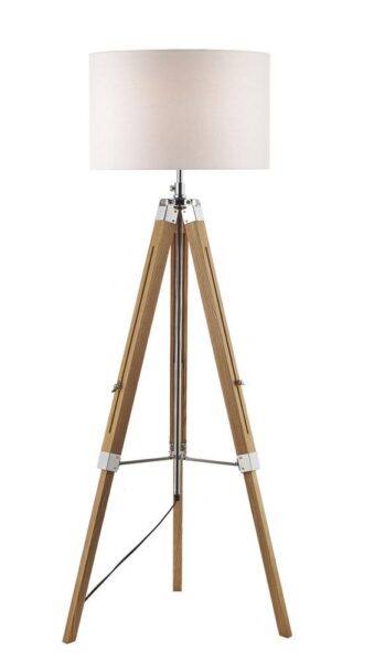 Dar EAS4943 + PYR182 Easel Wooden Tripod Floor Lamp with Shade