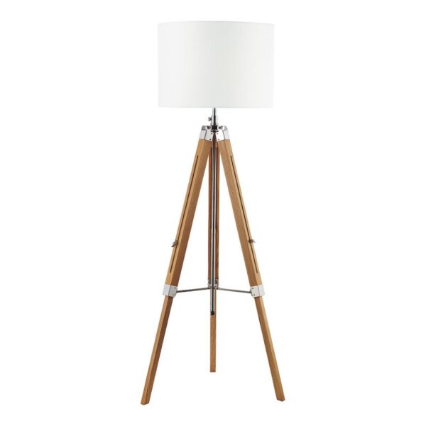 Dar EAS4943 + PYR182 Easel Wooden Tripod Floor Lamp with Shade