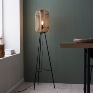 Endon 101774 Mathias Floor Lamp In Natural Bamboo Finish